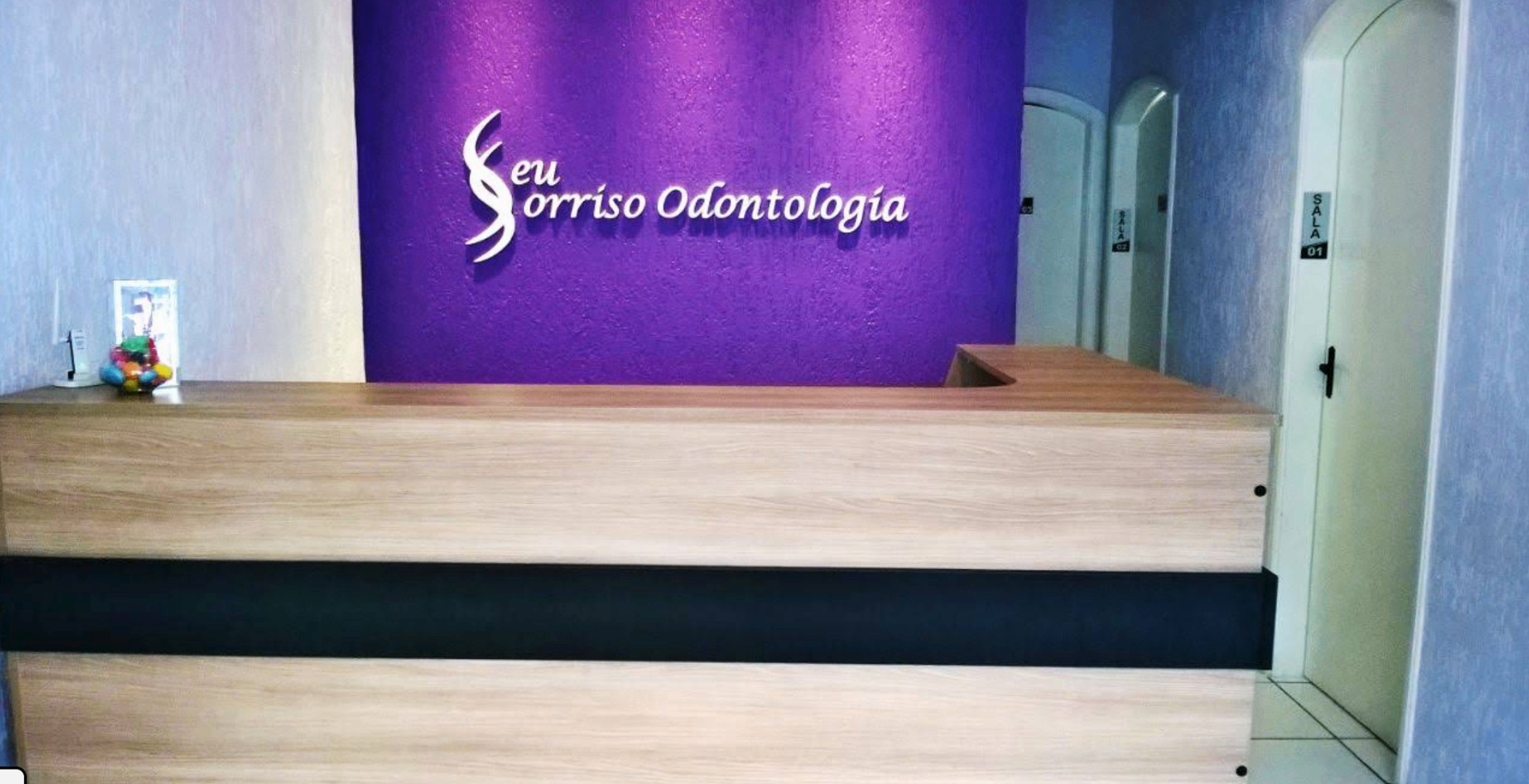 Recepção da clínica Seu Sorriso Odontologia em Santo Amaro